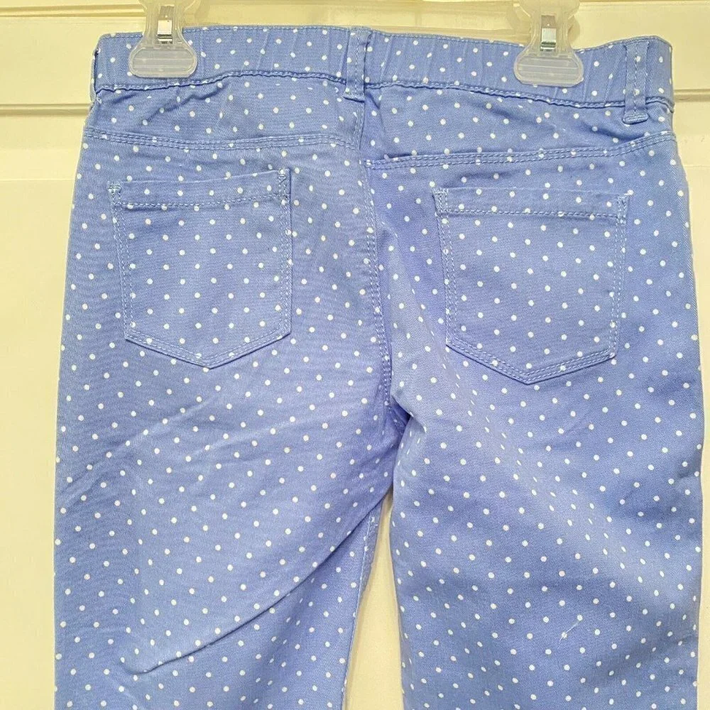 Gymboree Girl’s Light‎ Blue Super Skinny Polka Dot Jeans Pant Sz 12